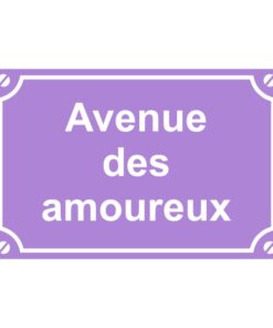 Sticker plaque de rue avenue des amoureux