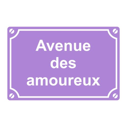 Sticker plaque de rue avenue des amoureux