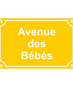 Sticker plaque de rue avenue des bébés