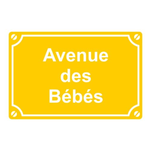 Sticker plaque de rue avenue des bébés