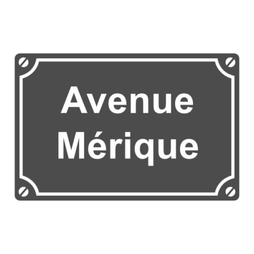 Sticker ou plaque de rue avenue mérique