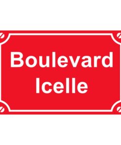 Sticker ou plaque de rue boulevard icelle