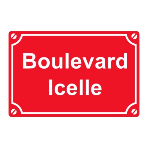 Sticker ou plaque de rue boulevard icelle