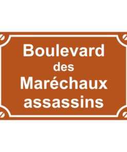 Sticker ou plaque du boulevard des maréchaux assassins