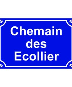 Sticker ou plaque de rue chemin des écoliers