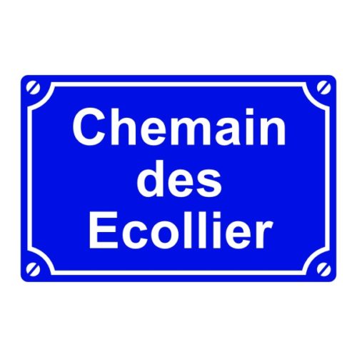 Sticker ou plaque de rue chemin des écoliers