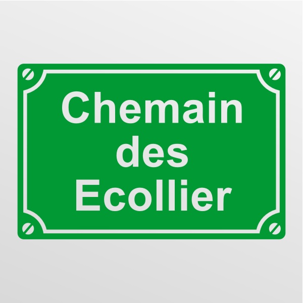 Plaque de rue chemins des écoliers