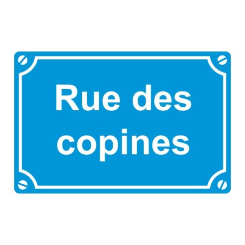 Sticker ou plaque de rue des copines