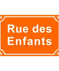 Plaque de rue des enfants