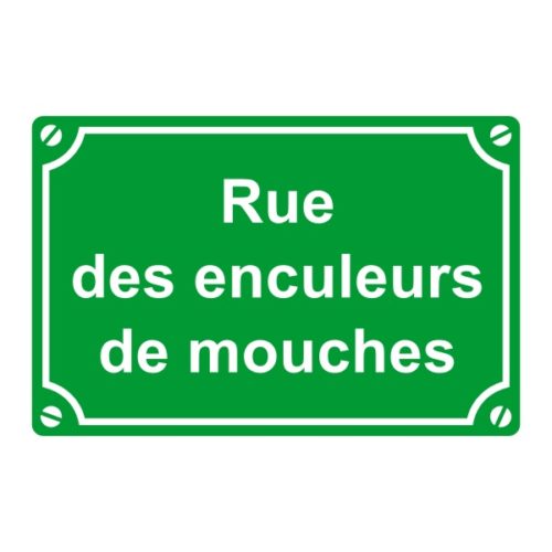 Sticker ou plaque de rue des enculeurs de mouches