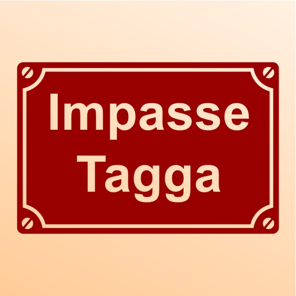 Sticker ou plaque de l'impasse Tagga Plaque de rue pastagga