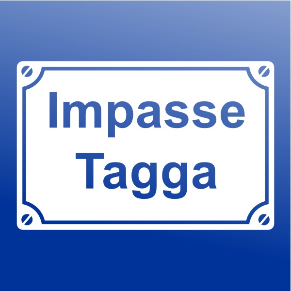Sticker de l'impasse Tagga Sticker ou plaque de rue impasse tagga
