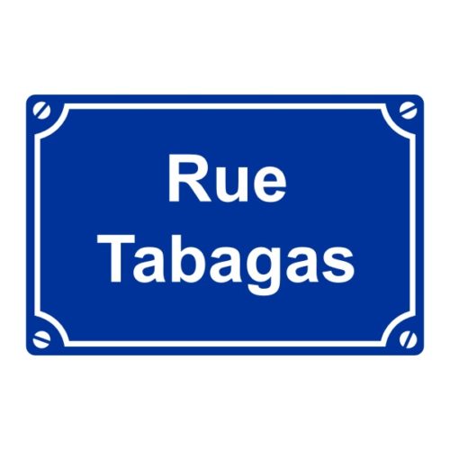 Sticker ou plaque de rue tabagas