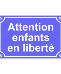 Stickers plaque de rue enfants en liberté