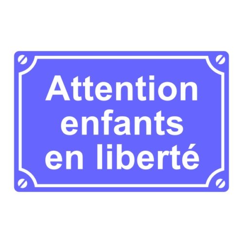 Stickers plaque de rue enfants en liberté