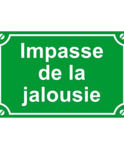 Plaque ou sticker de rue impasse de la jalousie
