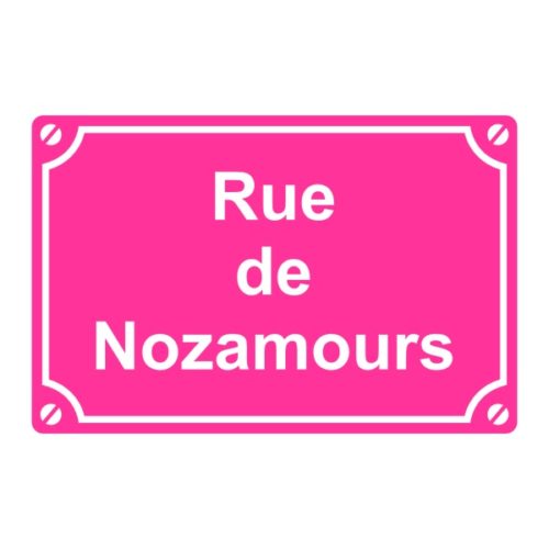 Sticker plaque de la rue de nozamours