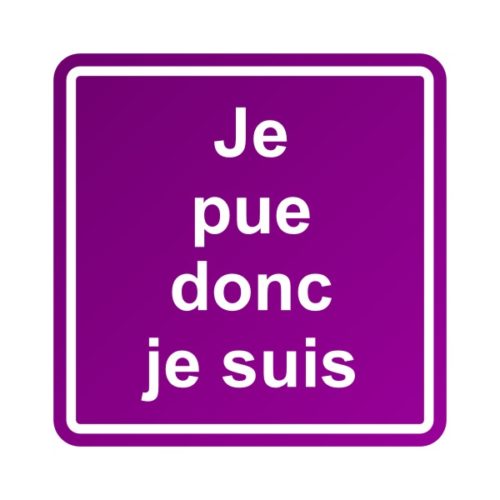 Sticker pour les toilettes, je pue donc je suis