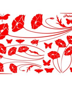 Stickers fleurs et papillons décoration enfant