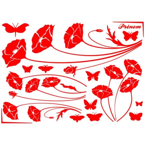 Stickers fleurs et papillons décoration enfant