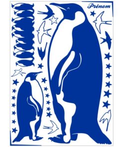 Stickers pingouins et oiseaux décoration chambre enfant