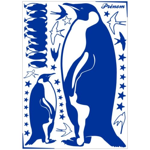 Stickers pingouins et oiseaux décoration chambre enfant