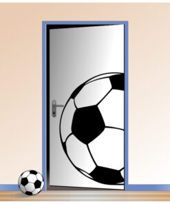Sticker ballon de foot spécial décoration de porte