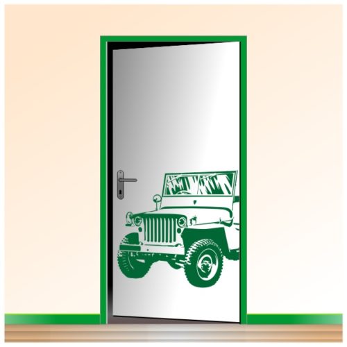 Sticker d'une jeep originale pour la décoration des portes