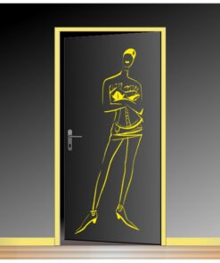 Sticker d'un mannequin de mode haute couture ancien