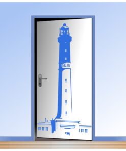Phare de l'ile de Sein, sticker pour la décoration des portes d'intérieur