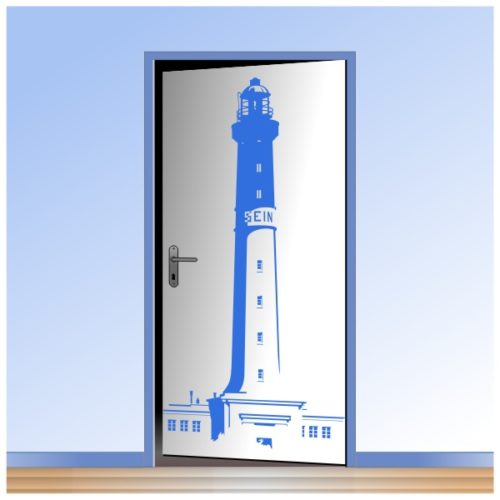 Phare de l'ile de Sein, sticker pour la décoration des portes d'intérieur
