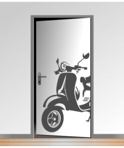 Sticker d'un scooter Vespa pour la décoration des portes