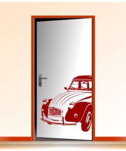 Sticker original de la 2 CV Charleston style vintage spécial décoration des portes