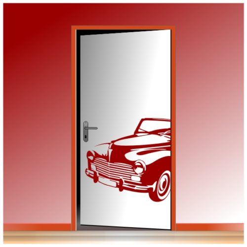 Sticker original de la Peugeot 203 spécial pour la décoration des portes