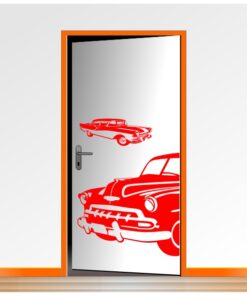 Sticker d'une voiture américaine ancienne