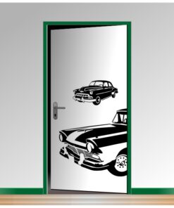 Sticker d'une belle voiture américaine ancienne de Cuba