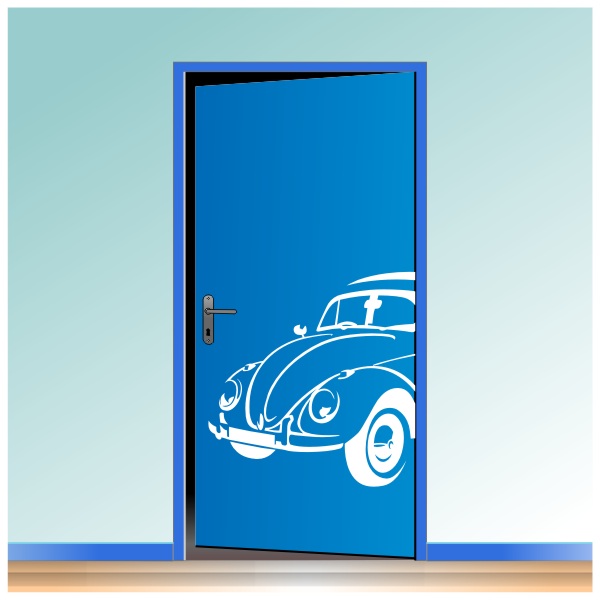 Sticker d'une Coccinelle VW pour la décoration des portes