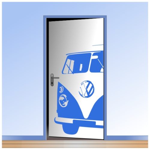 Sticker du Combi VW pour décoration de porte