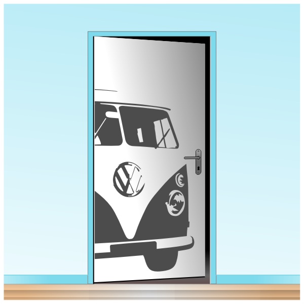Sticker du Combi VW spécial pour l'habillage des portes
