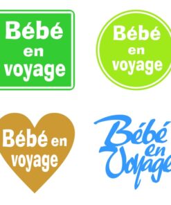 Sticker bébé en voyage pour voiture
