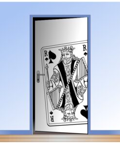 Stickers de cartes à jouer spécial pour la décoration des portes