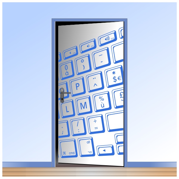 Sticker d'un clavier d'ordinateur pour la décoration des portes de placards