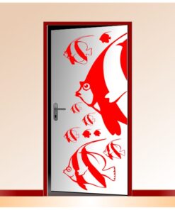 Stickers de jolis poissons tropicaux pour la décoration des portes