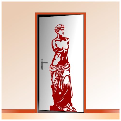 Sticker à coller de la Vénus de Milo pour la décoration des portes