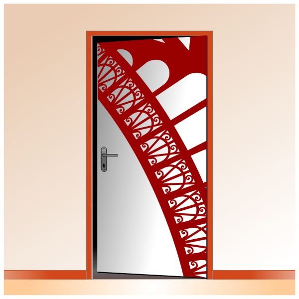 Sticker de la tour Eiffel pour la décoration des portes intérieures