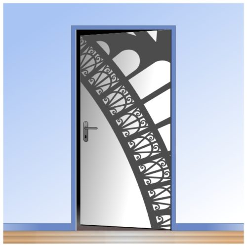 Sticker d'arche de la tour Eiffel pour la décoration des portes