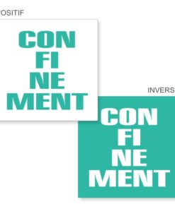 Sticker corona virus confinement