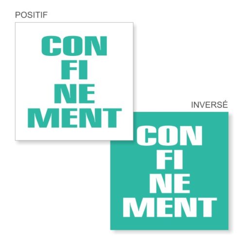 Sticker corona virus confinement