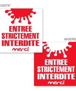 Sticker corona entrée strictement interdite