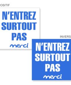 Signalétique covid 19 n'entrez surtout pas ici danger